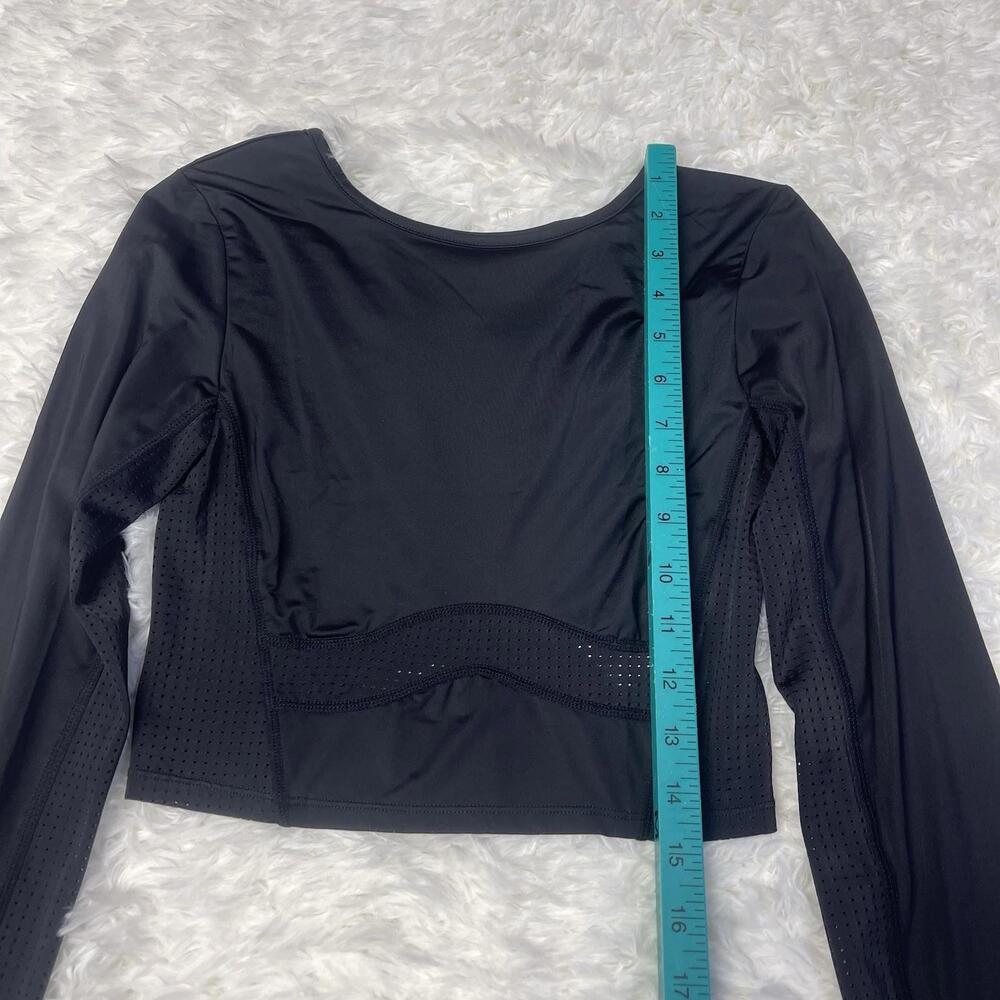 Buff Bunny Black Long Sleeve Crop Top Size S - Picture 2 of 6